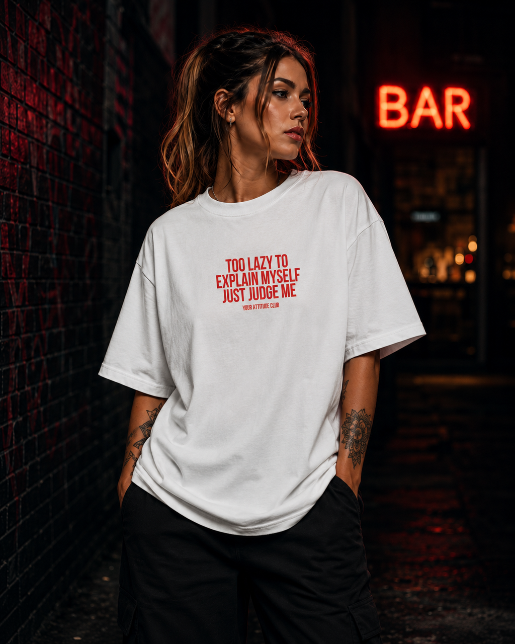 THE ONLY EX I MISS IS EX-TRA MONEY | Oversize Shirt Unisex mit Frontprint, Statement Shirt aus Bio-Baumwolle