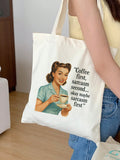 coffee first sarcasm second Baumwollbeutel Stofftasche 38x42 cm witzig retro vintage nachhaltig lustig Geschenkidee Spruch Shopper 11 Farben