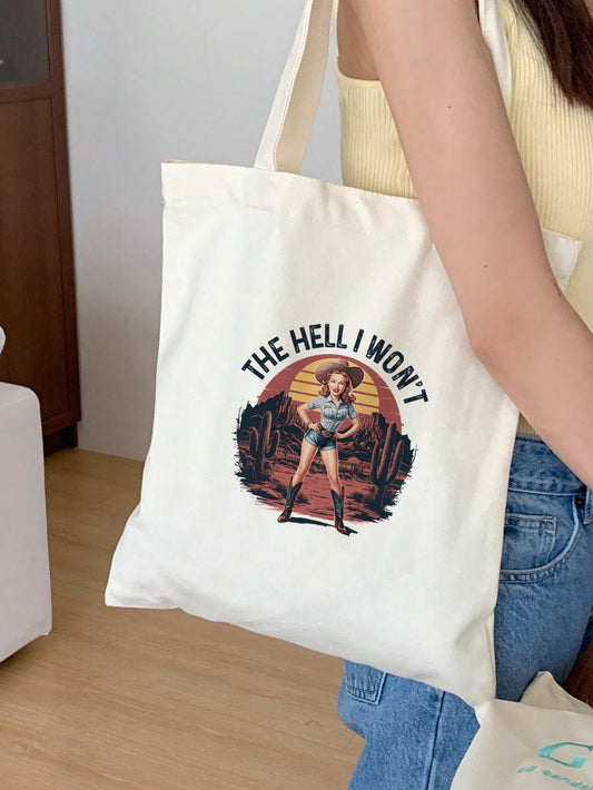 the hell i wont Baumwollbeutel Stofftasche lustig retro vintage nachhaltig Spruchtasche Festival Geschenkidee Damen Herren 38x42 cm 11 Farben Baumwolltasche