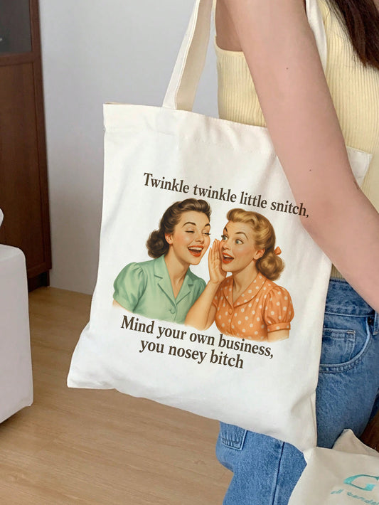 twinkle twinkle little snitch Baumwollbeutel Stofftasche 38x42 cm lustig retro vintage spruch nachhaltig shopper bedruckt Geschenkidee Damen Herren 11 Farben