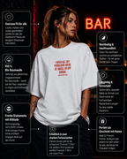 I WISH ALL MY PROBLEMS WERE AS SMALL AS MY BOOBS | Oversize Shirt Unisex mit Frontprint, Statement Shirt aus Bio-Baumwolle