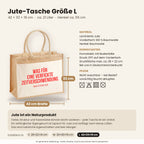 Was für eine verfickte Zeitverschwendung. – Jutetasche mit Spruch, Maße, Material und Pflege