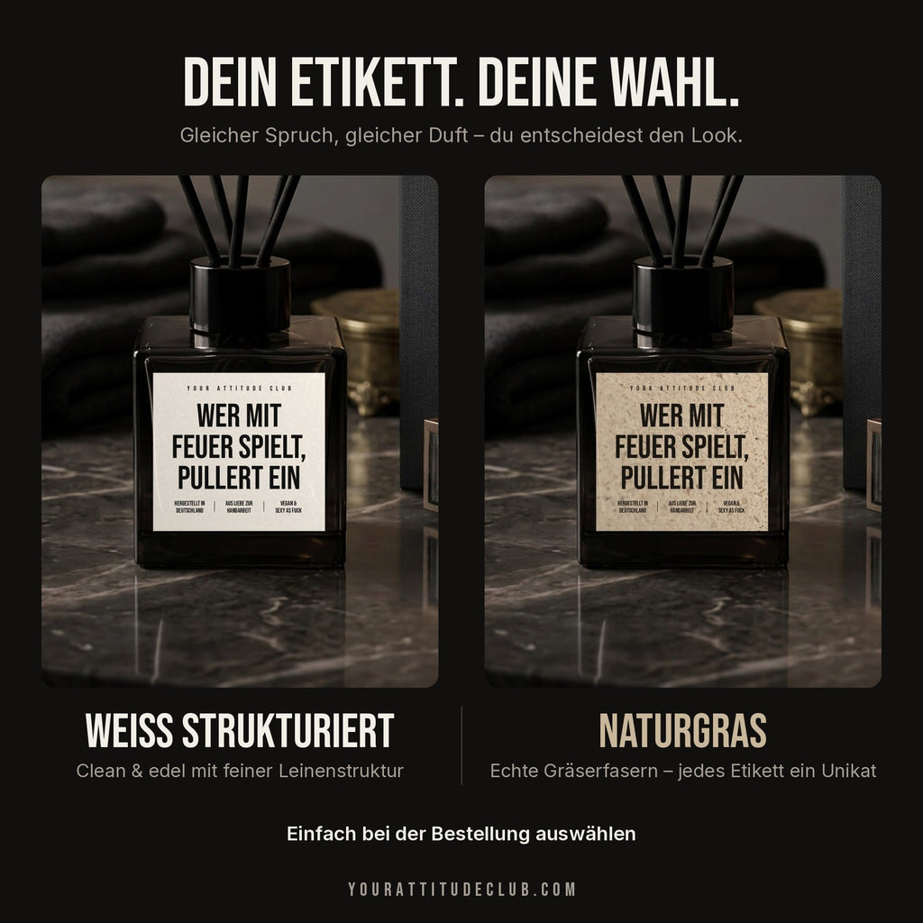 Etikett-Auswahl: weiß strukturiert oder Naturgras