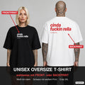 CINDA FUCKIN RELLA – Oversize T-Shirt wahlweise mit Frontprint (Frau, Schwarz) oder Backprint (Mann, Weiß)