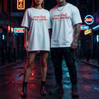 Your Dad is my cardio Shirt mit Frontprint – Oversize Unisex T-Shirt aus 100% Baumwolle, freches Statement Streetwear