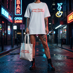 Your Mom is my cardio Shirt mit Frontprint – Oversize Unisex T-Shirt aus 100% Baumwolle, freches Statement Streetwear